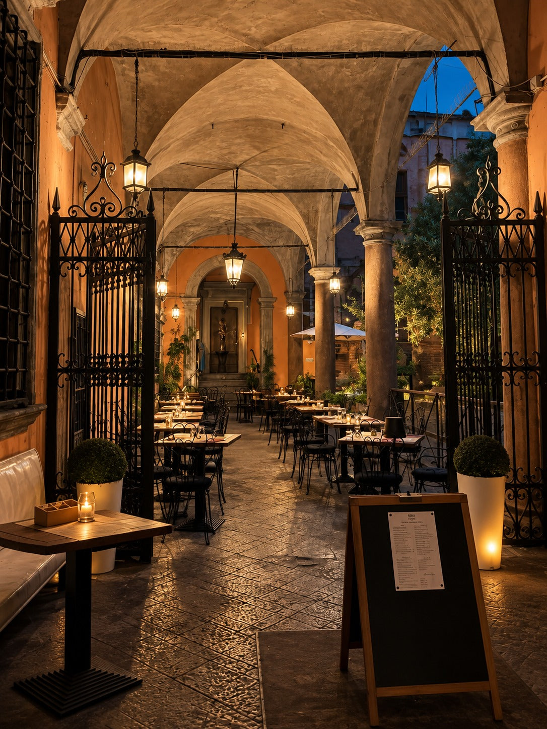 NOIRÉ Italian heritage – historic courtyard in Italy